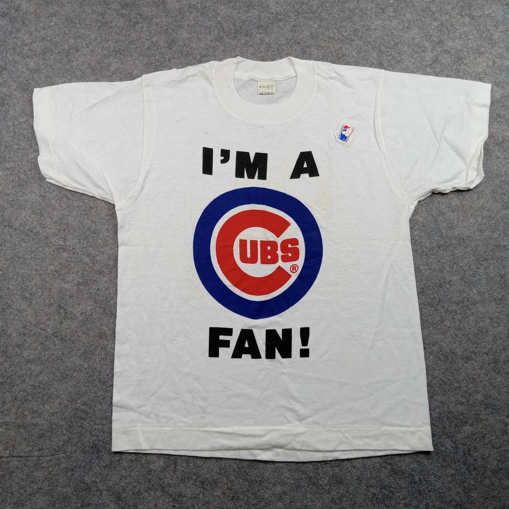 Vintage Chicago Cubs Shirt Boys Medium Team Club Sport Fan Northside Fan Youth‎